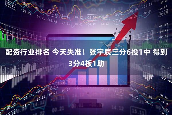 配资行业排名 今天失准！张宇辰三分6投1中 得到3分4板1助